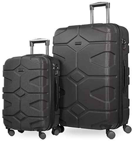 HAUPTSTADTKOFFER - X-Kölln - 2er Koffer-Set Trolley-Set Rollkoffer Reisekoffer, TSA, (S & L), Graphite matt