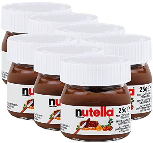 Nutella 7x Ferrero Nutella World Glas Brotaufstrich Schokolade 25g