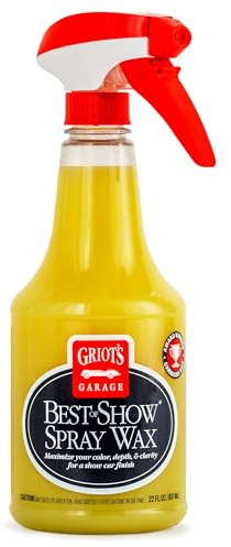 Griot's Garage Best of Show Spray Wax for Car Detailing, Works on Paint Protection Films and Ceramic Coatings, Provides Long-Lasting Coverage Between Uses, 10968, 22oz