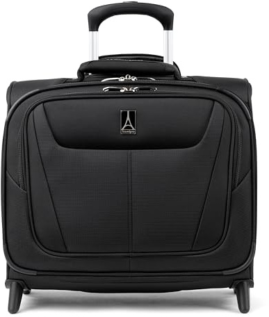 Travelpro Maxlite 5 Softside Lightweight Rolling Underseat Tote Upright 2 Wheel Bag, Men and Women, 14-Inch — Black