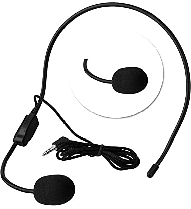 Head-mounted Wired Microphone 3.5mm Jack Condenser MIC for Voice Amplifier Speaker