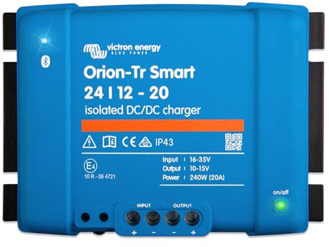Victron Energy Orion-Tr Smart DC-DC Ladebooster (Bluetooth) - 24/12V, 20 Amp, 240-Watt - Batterie Ladegerät für Doppelbatteriesysteme - Isoliert