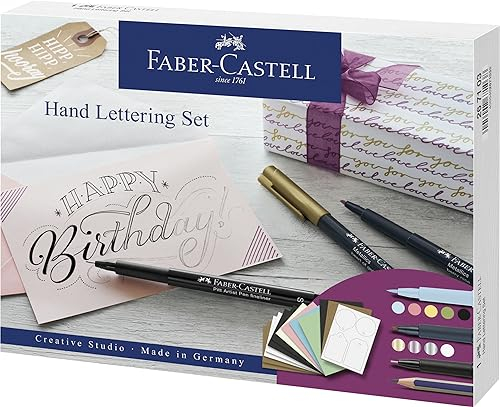 FABER-CASTELL 267103 Tuschestift Pitt Artist Pen Hand Lettering Set, 12-teilig