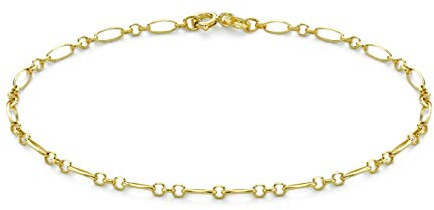 CARISSIMA Damen-Figaro-Erbskette diamantiert Gelbgold 9kt 2,5mm Gold