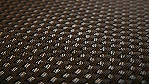EXCOLO Rattan Balkon-Sichtschutz 90 cm Höhe, 100% Blickdicht, wetterfest & UV-beständig, 4mm dick, braun/Dunkelbraun, langlebige Balkonverkleidung, Windschutz, Terrassen-Sichtschutz, pflegeleicht
