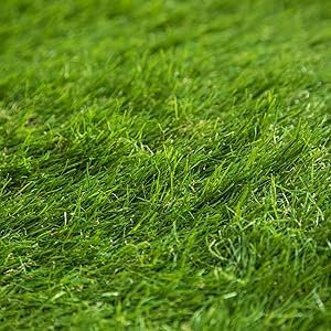 Luxury 40mm Artificial Grass Turf Hard Wearing Fake Lawn Great for Sports, Children, Pets with Drainage Holes (2m Length x 2m Width)