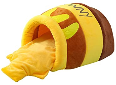 Sharplace Honey Pot Pet Cat Bed Warm Nest Hideout Coussin Amovible Maison pour Chats