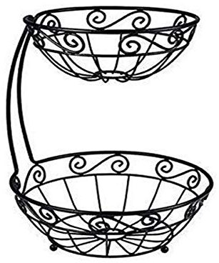 Générique Home Big Wrist Metal Fruit Baskets, Baskets Double Lotus Fruit Bowl Living Room Decorative Plate Stainless Steel Drain Basket Candy Tray, Decorative Hotel Retro Soup Bowl
