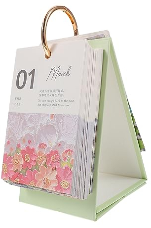 Abaodam Ölgemäldekalender 2024 Standkalender Abreißkalender 2024 Kleiner Kalender 2024 Kalender Zum Abreißen Countdown-kalender 2024 Tageskalender 2024 Tisch Papier Empfindlich Büro