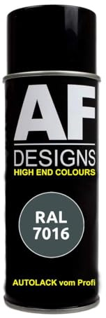 Alex Flittner Designs Spraydose RAL7016 ANTHRAZITGRAU Spraydose seidenmatt | RAL Spraydose in 400 ml. Exaktes Farbergebniss nach RAL Norm. Leuchte Farben, Sehr schnelle Trockung und extrem lange