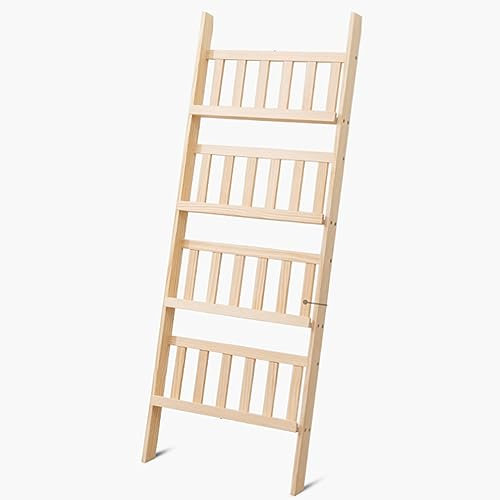 Regale Displays an der Wand, bodenstehender Bücherständer, Katalog-Literaturständer für Wohnzimmer, Klassenzimmer, Büros, Holz-Zeitschriftenhalter mit abgestuftem Design (Größe: 4 Etagen, 70 cm)