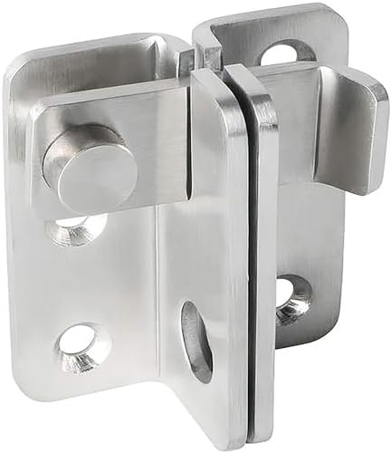 ZiYuya Loquet de porte coulissant Verrou Porte Coulissante Serrure Volet Loquet Porte Verrou Serrure de Porte Coulissante Cadenas Petite Petit Loquet en Acier Inoxydable Argent - Gauche Ouverte L