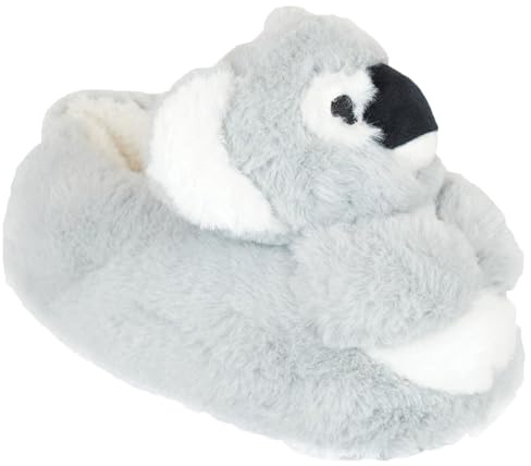 A2Z Ladies Cute 3D Animal Novelty Slippers Winter Plush Warm Boot Slippers - SLPR LDS AZ31969 Koala 5/6 UK