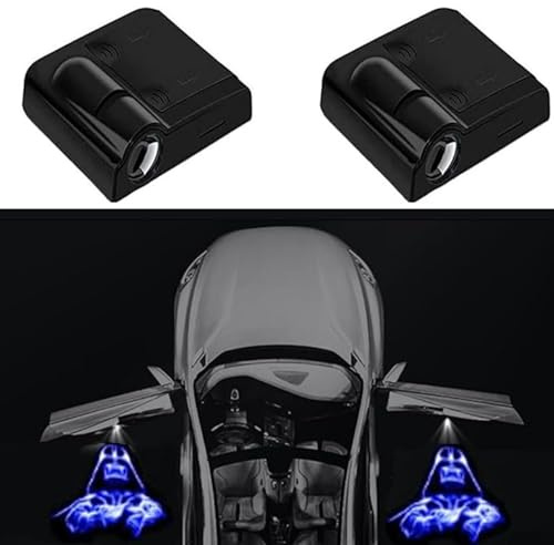 yufana 2 Pieces Car Door Welcome Light, Car Door LED Logo Projector Light, LED Door Projectors, Welcome Light (Black298)