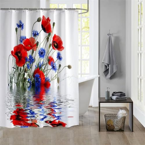 Duschvorhang ScenicShower Curtain Curtains, Duschvorhänge Duschrollo 150x180cm Duschvorhang Mit Gewicht Badewanne, Duschrollo, Badewanne Duschvorhang Textil Stoff Waschbar Bad Vorhang Badevorhang 1017