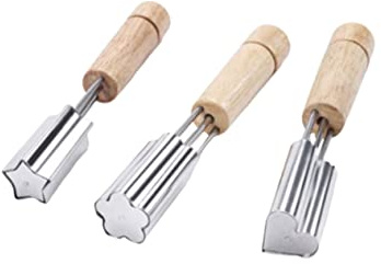 Cabilock Juego De 3 Cortadores De Galletas En Relieve De Acero Inoxidable Resistente Con Forma De Corazón Para Hornear Pasteles Decorativos Estilo Aleatorio