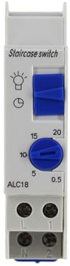 Temporizador automático mecánico for luz de Escalera, 20 Minutos, 220 V, 16 A, con riel DIN, ALC18-E