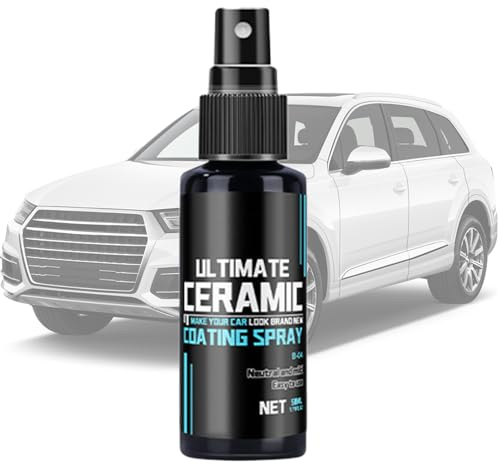 Ceramic Spray sigillante in ceramica – Spray di riparazione antigraffio | Rivestimento antigraffio lucido per porte dei fari da sporco, insetti e sale sparso