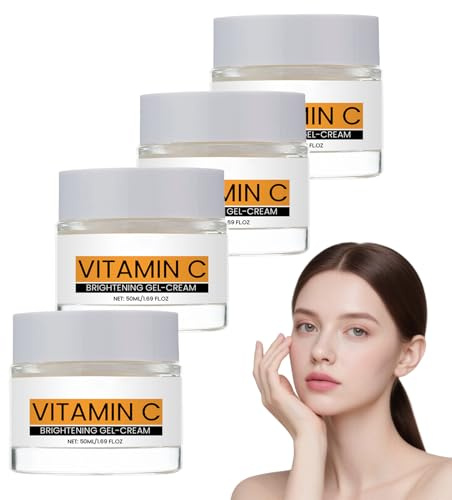 Crema de gel facial con vitamina C, crema de gel iluminadora de 50 ml, hidratante facial para mujeres, antiarrugas para todo tipo de piel, ilumina y rellena la piel, crema facial de día y noche