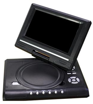 MKHQST Portable Dvd Player Lettore Dvd da 7,8 Pollici, Lettore CD, Schermo Girevole a 270 Gradi, con Telecomando, Cinema da Viaggio Portatile