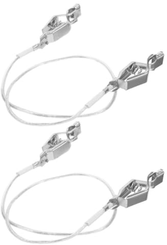 NOLITOY 2 Clips pour Cordon d'Escrime en Acier Inoxydable Support de Ligne Conducteur pour Masque d'Escrime Adulte Fleuret d'Entraînement Accessoire Léger et Compact pour Compétition