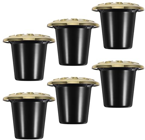 Abaodam 6 Pezzi Vasi da Cimitero in Plastica con Portafiori Memoriali Resistenti per Composizioni Floreali Funerarie Supporto Stabile per Decorazioni Lapidi e Tombe