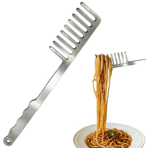 Tenedor Pasta Con Púas Servidor En Forma De Peine En Acero Inoxidable