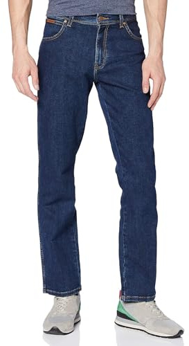 Wrangler Texas Stretch, Jean Droit Homme, Bleu (Darkstone 009), W36/L34
