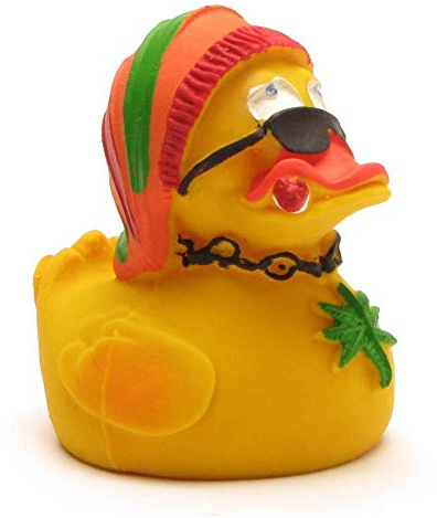 DUCKSHOP I Rasta Duck Badeente I Quietscheente I L: 7,5 cm