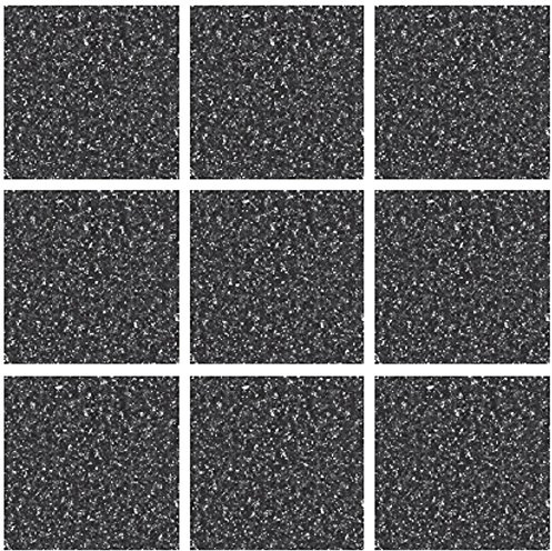 Lot de 10 Pierre Noire effet mosaïque Stickers de salle de bain de cuisine à coller pour carrelage Peel et bâton sur le mur pour carrelage Taille 6 x 6