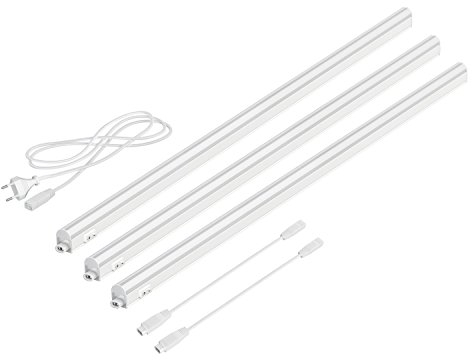 Parlat Apparecchi LED sottopensile Rigel, ciascuno 87,3 cm, cavo 40 cm, ciascuno 1002lm, bianco caldo, set di 3