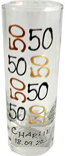 Dreamair Personalizado 50th Birthday Vaso de Chupito (Cepillo)