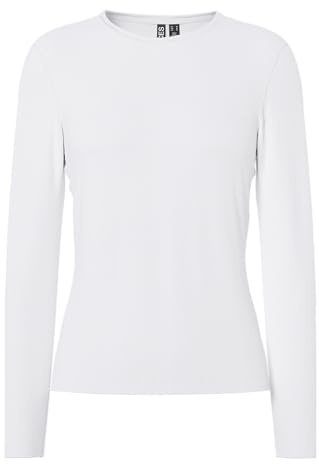 Pieces Femme Pcsirene Tee Noos T Shirt Manches Longues, Blanc (Bright White), M EU