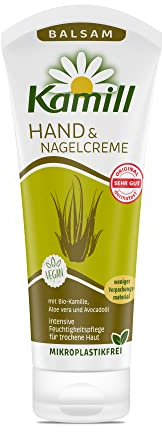 Kamill Hand- & Nagelcreme BALSAM 100ml + 30ml Reisegröße - bietet intensive Pflege, Feuchtigkeit & Schutz mit Avocadoöl & Aloe Vera für trockene, beanspruchte Hände, ohne Mikroplastik