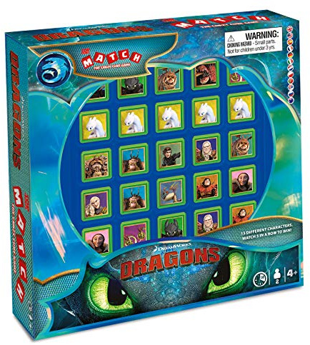 Winning Moves – TOP Trumps Match Dragons – Draktämnen lätt gjort tärningsspel – ålder 4 – flerspråkig