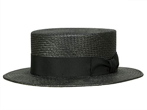 Mayser Gondolo Kreissäge aus Panamastroh - Schwarz-Schwarz (8001-8001) - 59-60 cm (L)