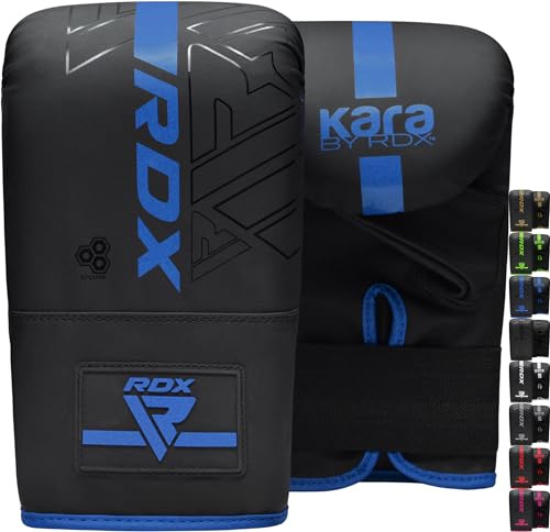 RDX Guantoni Boxe per Allenamento e Muay Thai, Maya Hide Pelle Kara Guanti da Sacco per Sparring, Kickboxing, Sacchi Pugilato, Arti Marziali Combattimento, Colpitori Punzonatura, Punching Bag Mitts