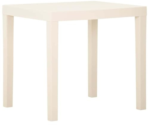 vidaXL Gartentisch Weiß 79x65x72 cm Kunststoff