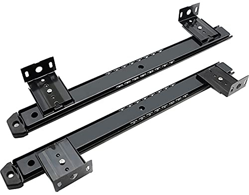 Duchunsheng 2 Pieces Runners For Computer Desk Pull Out Keyboard Shelves - Drawer Slides Rail Keyboard Shelf Runners For Under Desk, Heavy Duty, Metal Drawer Runners With Quiet Ball Bearing