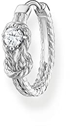 Thomas Sabo Einzel Creole Seil mit Knoten 925 Sterling Silber CR695