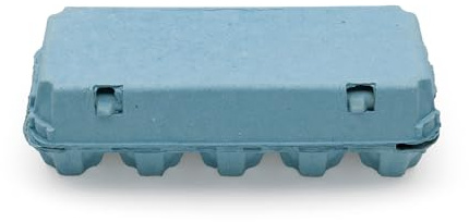 Eivolution EcoPack 10er Eierschachtel Blau Biologisch Abbaubar für S M L Hühnereier - Platzsparend Stapelbar - 280 Stück - Nachhaltig & Robust