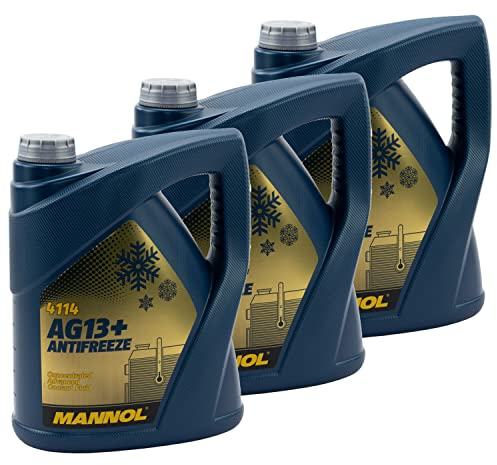 Kühlerfrostschutz Konzentrat MANNOL AG13+ Advanced -40°C 3 X 5 Liter gelb
