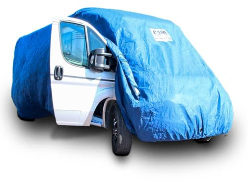 CAPA® Schutzhaube Wohnmobil teilintegriert 670–720 cm | Abdeckplane Wohnmobil Outdoor Garage | grau | atmungsaktiv, wasserabweisend & UV-beständig | CAPAtex®