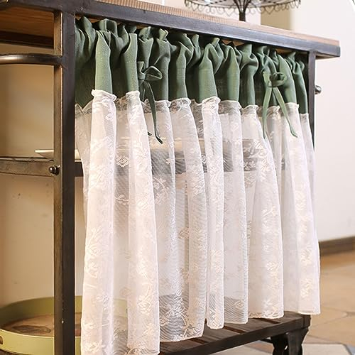 Kurz Gardine Landhausstil Bistrogardine Weiss Bistrogardine Spitze Vintage Küchengardine Scheibengardinen Modern Für Verdunkelung, Trennwände, Abschirmung, Schranktürdekoration ( Size : 100x70cm )