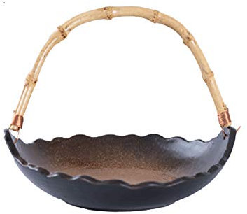 OQHAIR Ponchera frutero Cesta de Frutas - Cuenco para Servir Ensalada - Frutero de cerámica, para almacenar y organizar Verduras, Huevos y más | Frutero para Mostrador o Frutero Colgante