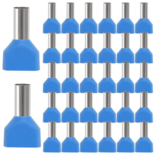 100 Stück Twin Aderendhülsen 16mm² Doppelt Set Zwillingaderendhülsen Twin Aderendhülsen 2 x 16,0mm² Lang Doppel 16mm2 Zwilling