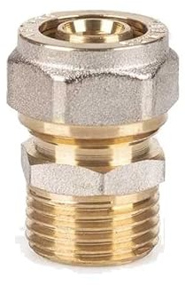 Raccordo dritto maschio a stringere per multistrato - Diametro 20X3/4 - Spessore 2MM