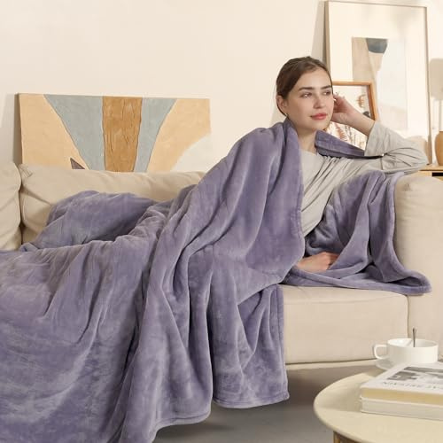 COZYTY Heated Blanket Full Size, Super Soft Cozy Upgraded Flannel Electric Blanket with 6 Heating Levels & 1-10 Hours Auto Off, Heating Blanket for Whole Body, Overheat Protection, 72 x 84, Lavender