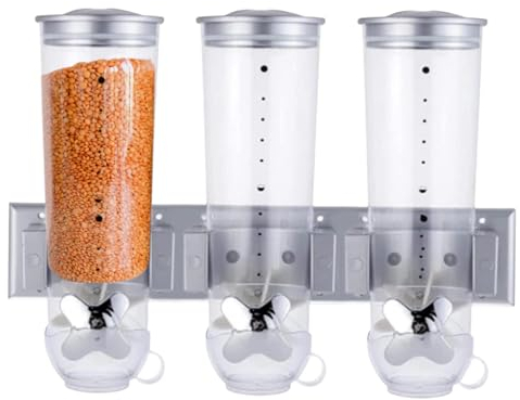 Distributeur de nourriture sèche – Distributeur triple de céréales