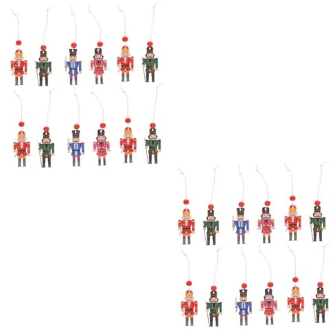 Cabilock Pz Ciondolo Schiaccianoci pupazzo di natale schiaccianoci pupazzi per bambini all'aperto cameretta culla cam arredamento schiaccianoci appesi schiaccianoci di legno di natale